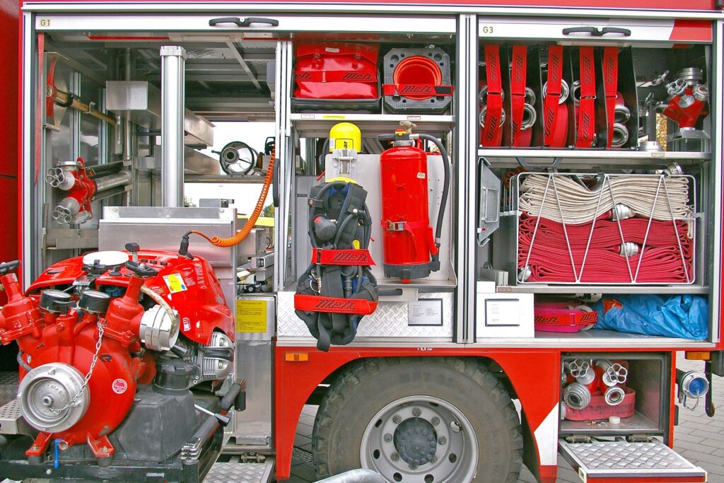 Fire truck responding in Southern Utah