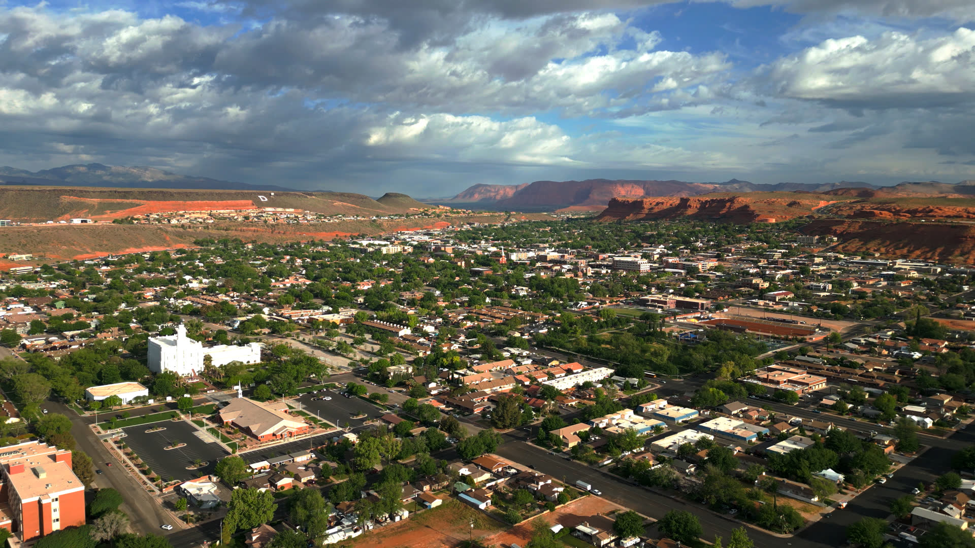 Aerial view of St. George, Utah